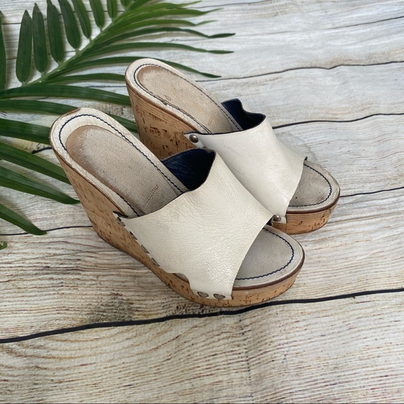 Mui Mui White Studded Platform Sandal Size 35.5 - Picture 2 of 12